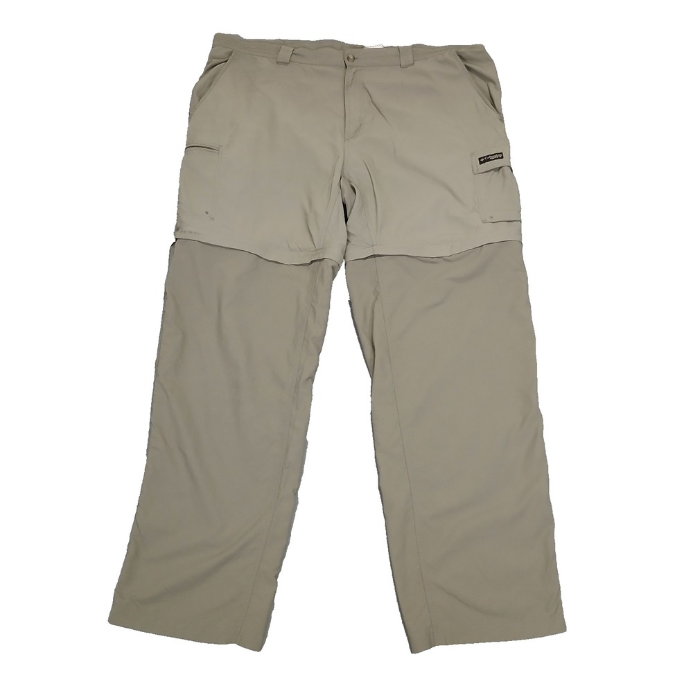 Columbia Pants Mens Size XL GRT Omni Dry Convertible Hiking Olive‎ Zip Packable